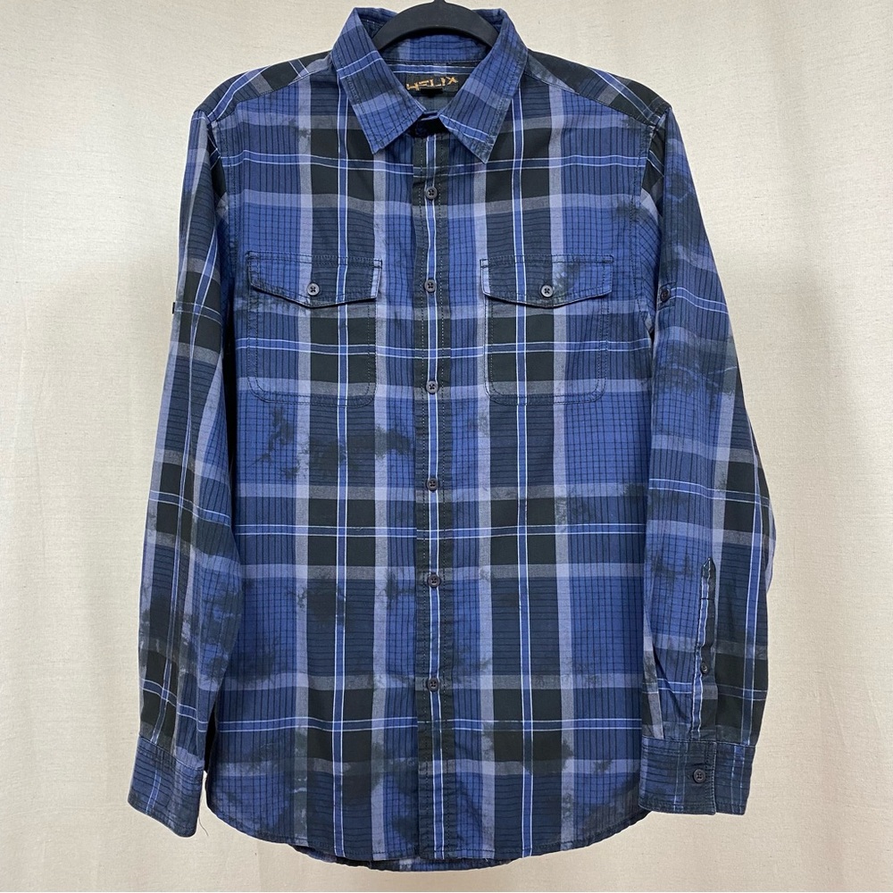 Helix Men’s Long Sleeve Plaid Shirt